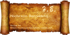 Hochrein Bernadett névjegykártya