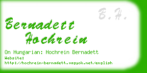 bernadett hochrein business card